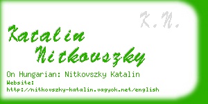 katalin nitkovszky business card